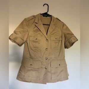 Ralph Lauren Tan Short Sleeve Utility Jacket